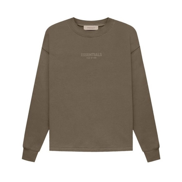 Fear Of God Essentials Relaxed Crewneck Wood Size 2x NEW IN BAG Authentic - Picture 1 of 5